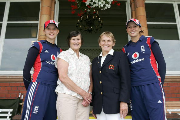 Enid Bakewell & Lynne Thomas with Sarah Taylor and Caroline Atkins in 2008