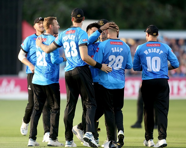 Briggs wicket celebration