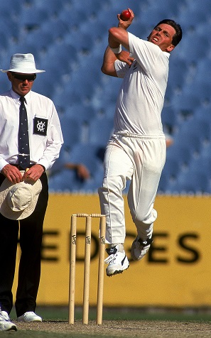 Dodemaide in his delivery stride