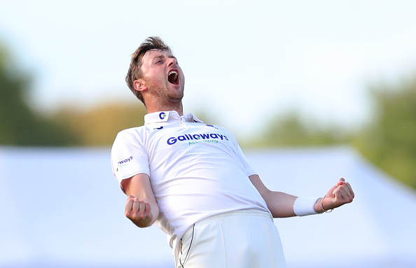 Ollie celebrates another wicket