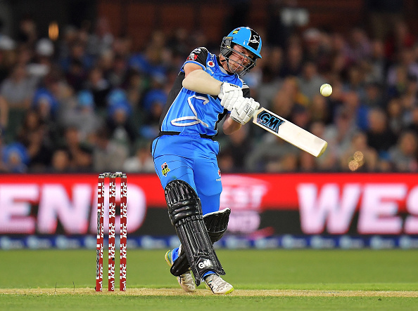 Travis  bats for Strikers