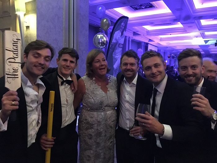 Players with Matthew's mum