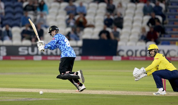 Phil Salt bats against Hampshire