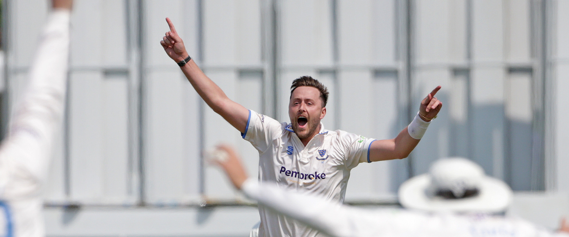 Ollie Robinson celebrates