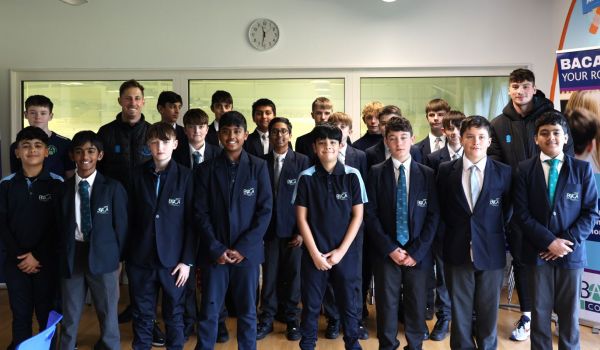 John Simpson and Henry Crocombe with BACA Students